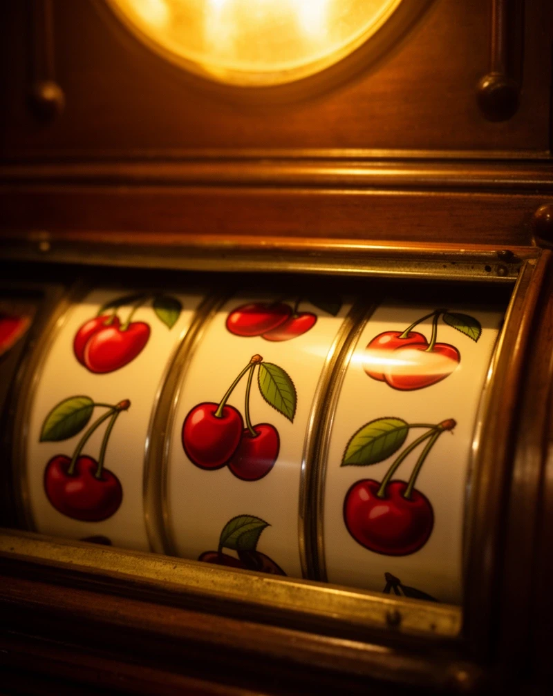 Cherries on the slot reels